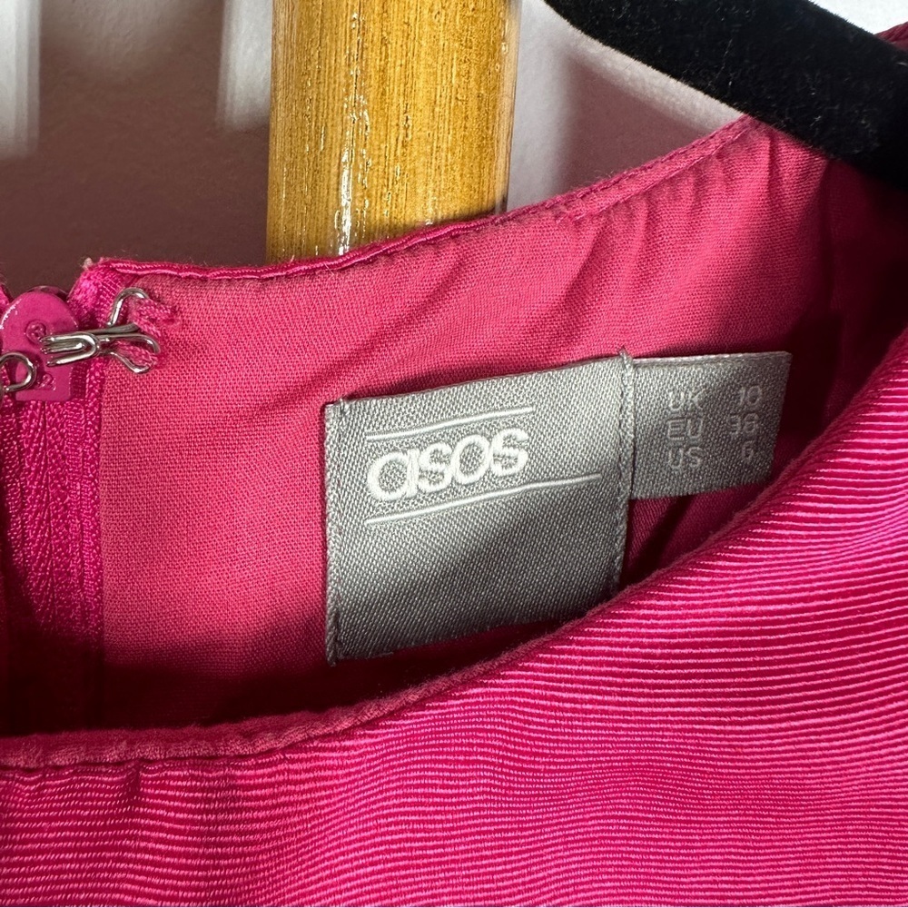 ASOS Hot Pink Shift Dress sz 6 - Picture 3 of 3